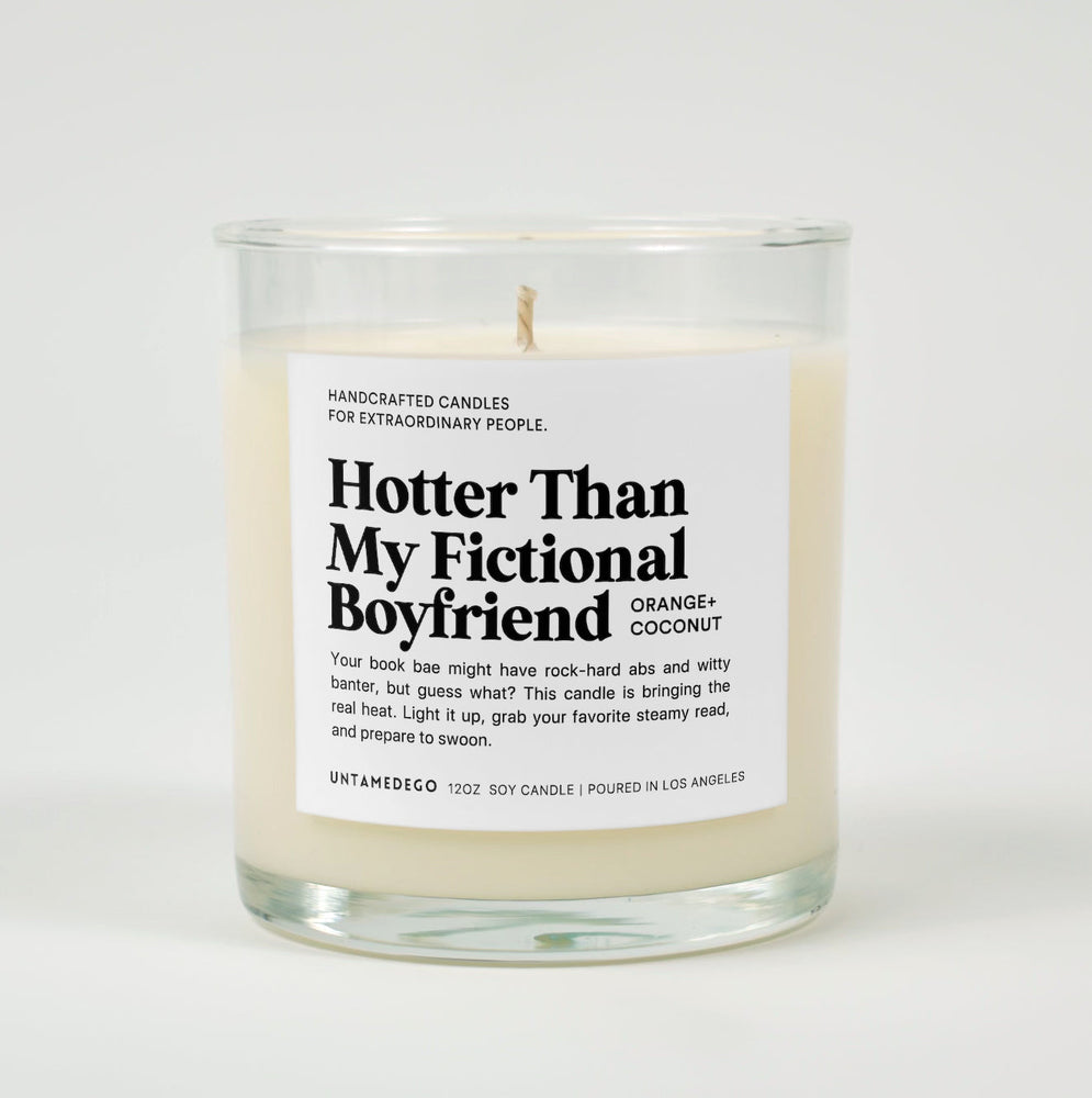 Hotter Than My Fictional Boyfriend Glass Candle (ONLINE ORDER ONLY)