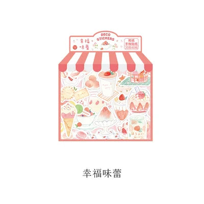 40Pcs/lot Sweet Life Series Stickers Scrapbooking Decorative Sticker DIY Diary Album Stick Label Escolar Cute Stationery Gift (Online Order Only)