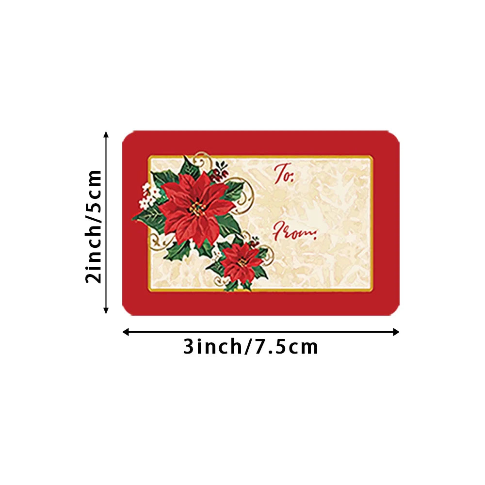 250pcs/roll Christmas Gift Name Tags XMAS Stickers 6 Designs AdhesivePresent Seal Labels Christmas Decals Gift Packag 5*7.5cm (ONLINE ORDER ONLY)