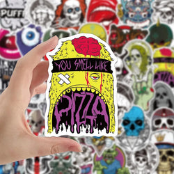 10/30/50PCS Terror Series Skull Graffiti Stickers Guitar Laptop Skateboard Luggage Phone Bike Waterproof Cool Stickers Kid Toy (Online Order Only)