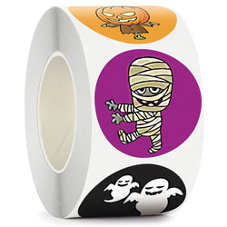 100-500pcs Halloween Pumpkin Ghost Sticker Packaging Sealing Label Sticker 1inch Gift Stickers Labels Horror Creation Decoration (Online Order Only)