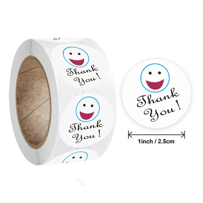 Smile Face Sticker 500 Pcs/roll For Kids Reward Sticker Yellow Dots Labels Happy Smile Face Expression Sticker Kids Toys (ONLINE ORDER ONLY)