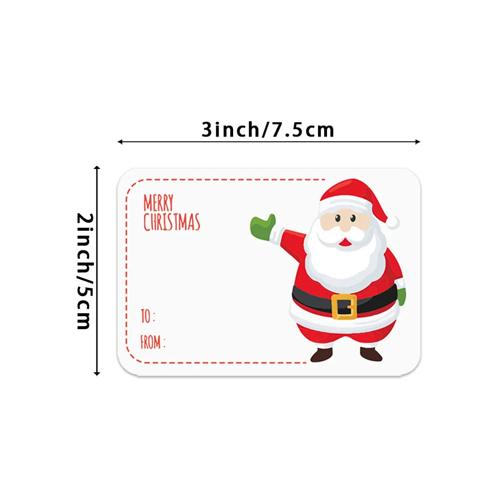 250pcs/roll Christmas Gift Name Tags XMAS Stickers 6 Designs AdhesivePresent Seal Labels Christmas Decals Gift Packag 5*7.5cm (ONLINE ORDER ONLY)