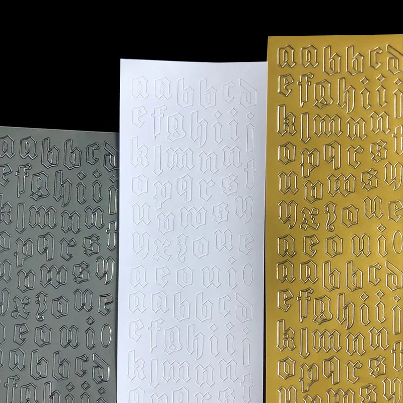 Stamping Gold Silver lrregular Letters Stickers Korea Ins Hand Account Photo Album DIY Deco Material Sticker Stationery (ONLINE ORDER ONLY)