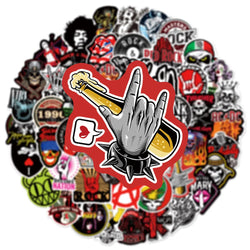 10/30/50/104PCS Rock Band Music Singer Punk Graffiti Stickers Guitar Skateboard Laptop Phone Luggage Car Motorcycle Cool Sticker (Online Order Only)