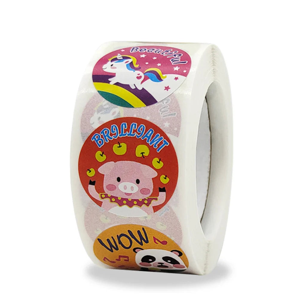 100-500pcs Children's Toys Incentive Sticker Office Stationery Decoration Label Gift Scrapbooking Sealing Stickers (Online Order Only)