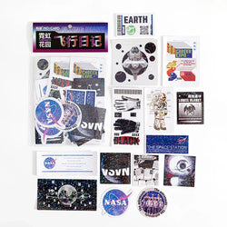 45Pcs/lot Neon Light Garden Series Laser Stickers Girl Scrapbooking Stick Label Diary Album Sticker Personalized Stationery Gift (Online Order Only)