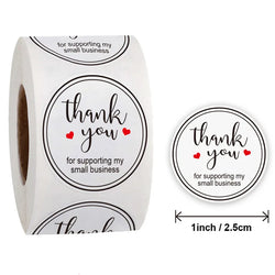 500 Labels Per Roll Thank You Sticker For Seal Label Scrapbooking Christmas Sticke Decoration Sticker Stationery Sticker (ONLINE ORDER ONLY)