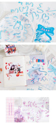 40Pcs/pack Heart Ribbon Series Stickers Hand Account Scrapbooking Decorative Sticker Korean DIY Material Stickers Stationery (ONLINE ORDER ONLY)