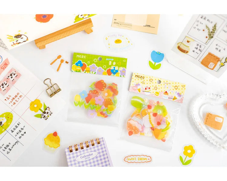 30Pcs/lot Flower Small World Series Stickers Scrapbooking Decorative Sticker DIY Diary Album Stick Label Kawaii Stationery (ONLINE ORDER ONLY)
