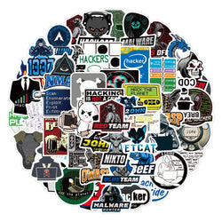 Hacker Programming Stickers Waterproof Laptop Phone Skateboard Fridge Guitar Luggage Car Decals (ONLINE ORDER ONLY)