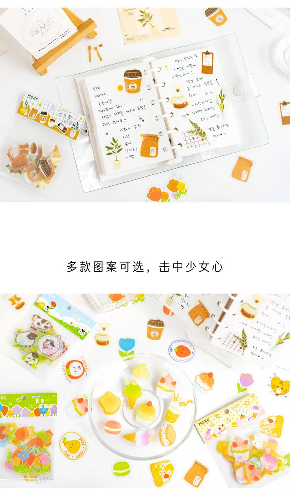 30Pcs/lot Flower Small World Series Stickers Scrapbooking Decorative Sticker DIY Diary Album Stick Label Kawaii Stationery (ONLINE ORDER ONLY)