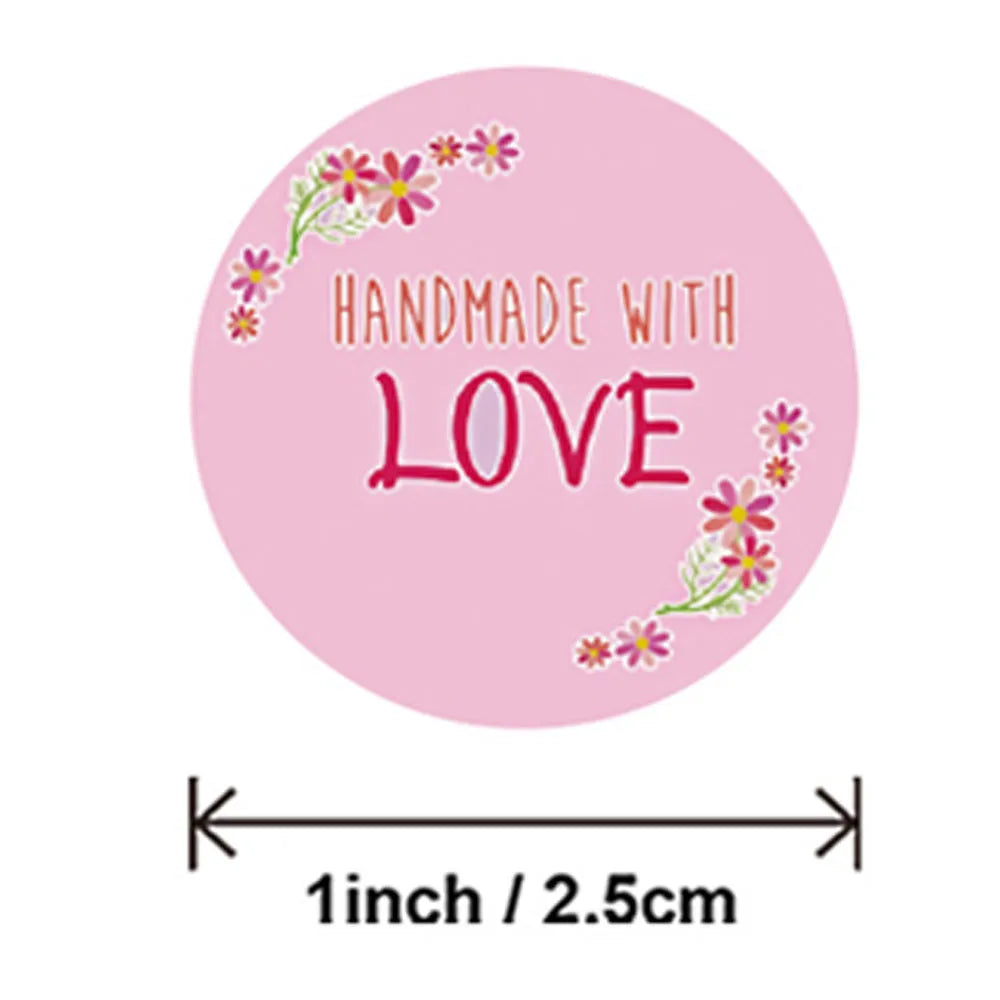 100-500pcs Love Shaped Label Sticker Scrapbooking Gift Packaging Seal Birthday Party Wedding Supply Stationery Sticker (Online Order Only)