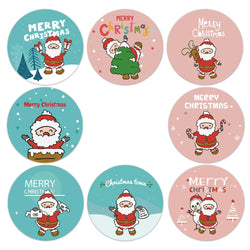 100-500Pcs New Merry Christmas Stickers Gift Packaging Seal Labels for New year decor, Greeting cards, Candy bags Stickers (ONLINE ORDER ONLY)