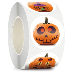 100-500pcs Halloween Pumpkin Ghost Sticker Packaging Sealing Label Sticker 1inch Gift Stickers Labels Horror Creation Decoration (Online Order Only)