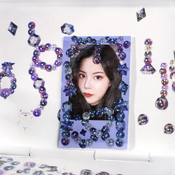 Laser Jewelry beaded Stickers Hand Account DIY Album Stick Label Decoration Scrapbooking Material Sticker Kawaii Stationery (ONLINE ORDER ONLY)