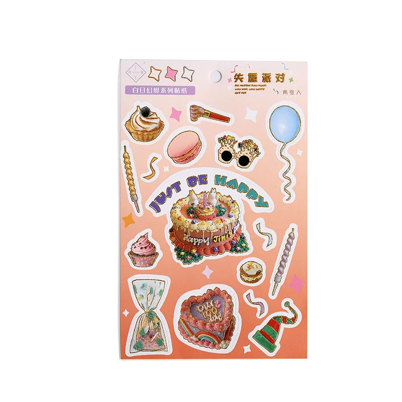 2Pcs Daydream Series Sticker Hand Account DIY Album Decoration Scrapbooking Stickers Kawaii Cartoon Stationery (ONLINE ORDER ONLY)