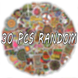10/30/50PCS Hippie Art Sticker Psychedelic For Suitcase Notebook Skateboard Fridge Laptop Classic Toy Decals Graffiti Sticker F3 (ONLINE ORDER ONLY)
