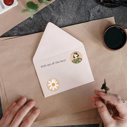 100-500pcs Round Happy Day Stickers For Envelope Seal Labels Gift Packaging Decor Birthday Party Scrapbooking Stationery Sticker (Online Order Only)