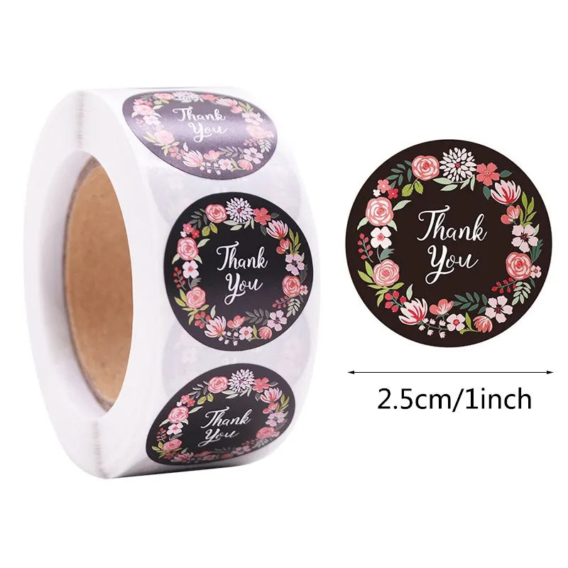 500 Labels Per Roll Thank You Sticker For Seal Label Scrapbooking Christmas Sticke Decoration Sticker Stationery Sticker (ONLINE ORDER ONLY)