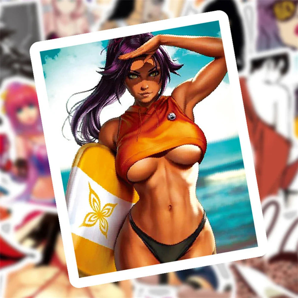 10/30/50/100PCS Waterproof Tease Vulgar Sexy Beauty Girls Stickers Car Bike Luggage Laptop Motorcycle Graffiti Sticker Kids Toy (ONLINE ORDER ONLY)