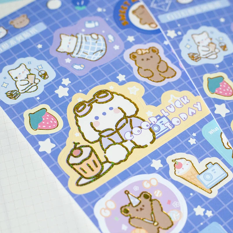 2Pcs Daydream Series Sticker Hand Account DIY Album Decoration Scrapbooking Stickers Kawaii Cartoon Stationery (ONLINE ORDER ONLY)