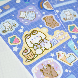 2Pcs Daydream Series Sticker Hand Account DIY Album Decoration Scrapbooking Stickers Kawaii Cartoon Stationery (ONLINE ORDER ONLY)