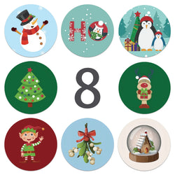 Christmas Sticker Cartoon Christmas Tree Santa Claus Design Paper Label Merry Christmas Cute Stickers Stationery Stickers (ONLINE ORDER ONLY)