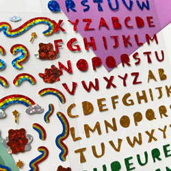 Ins Cute Cake Letter Bear Ribbon Laser Stickers Scrapbooking Decorative Sticker Korean DIY Diary Album Stick Label (Online Order Only)