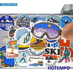50Pieces Alpine Skiing Stickers Freestyle Snowboard Outdoor Sports for Phone Scrapbook Luggage Cup Skateboard Car Laptop Sticker (ONLINE ORDER ONLY)