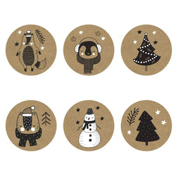 100-500pcs Merry Christmas Handmade Sticker Card Box Package Thank You Seal Label Wedding Party Supplies (Online Order Only)
