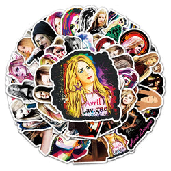 10/30/50PCS Singer Avril Lavigne Stickers DIY Phone Laptop Luggage Guitar Wall Notebook Car Graffiti Decal Toy Sticker for Kids (ONLINE ORDER ONLY)