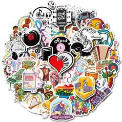 Kawaii Rock Band Stickers for Guitar, Laptop, Luggage, Skateboard - 10/30/50PCS (Online Order Only)
