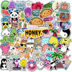 50/100 PCS Cartoon Simple VSCO Girls Kawaii Stickers For Chidren Toy Waterproof Sticker to DIY Laptop Bicycle Helmet Car Decals (Online Order Only)