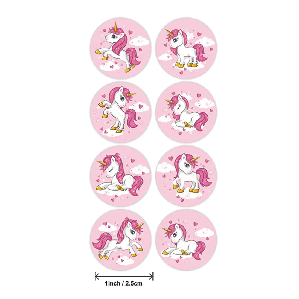 100-500pcs  Animal Unicorn Sticker kids Reward Sticker Gift Decoration Label Teacher Encouragement Student Stationery Stickers (ONLINE ORDER ONLY)