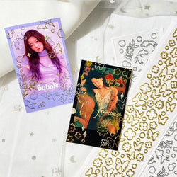 Gold Silver Butterfly Heart Cherry Series Stickers Korea Ins Hand Account Creative DIY Deco Material Stickers Stationery (ONLINE ORDER ONLY)