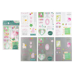6 Sheets Enjoy Happy Time Series Stickers Scrapbooking Decorative Sticker Korean DIY Diary Album Stick Label Kawaii Stationery (ONLINE ORDER ONLY)
