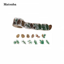 100PCs/Roll Masking Washi Tape Mushroom Butterfly Flower Adhesive Tape Stationery Decoration DIY Scrapbooking Sticker Label (ONLINE ORDER ONLY)