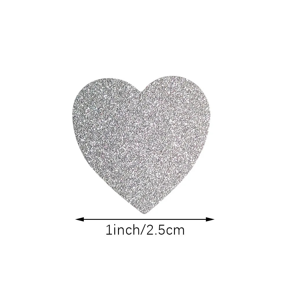 100-300pcs Diamond frosted shiny sticker heart shape labels for package wedding decoration thank you sticker stationery supply (ONLINE ORDER ONLY)