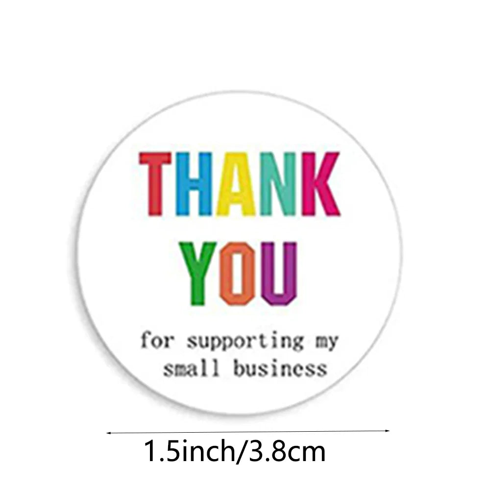 500pcs/roll Thank You Stickers Label Exquisite Design Adhesive Envelope Seals Stickers Appreciation Cards for Wedding Birthday (ONLINE ORDER ONLY)
