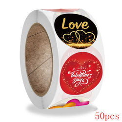 50-500pcs Round Happy Birthday Handmad Sticker Sealing Sticker Vintage DIY Gift Stickersdhesive Christmas Sticker Stationery (ONLINE ORDER ONLY)