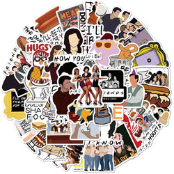 Friends TV Show Anime Stickers 10/30/50pcs Waterproof Decals for Skateboard, Phone, Laptop, Notebook, Kids Gifts (Online Order Only)