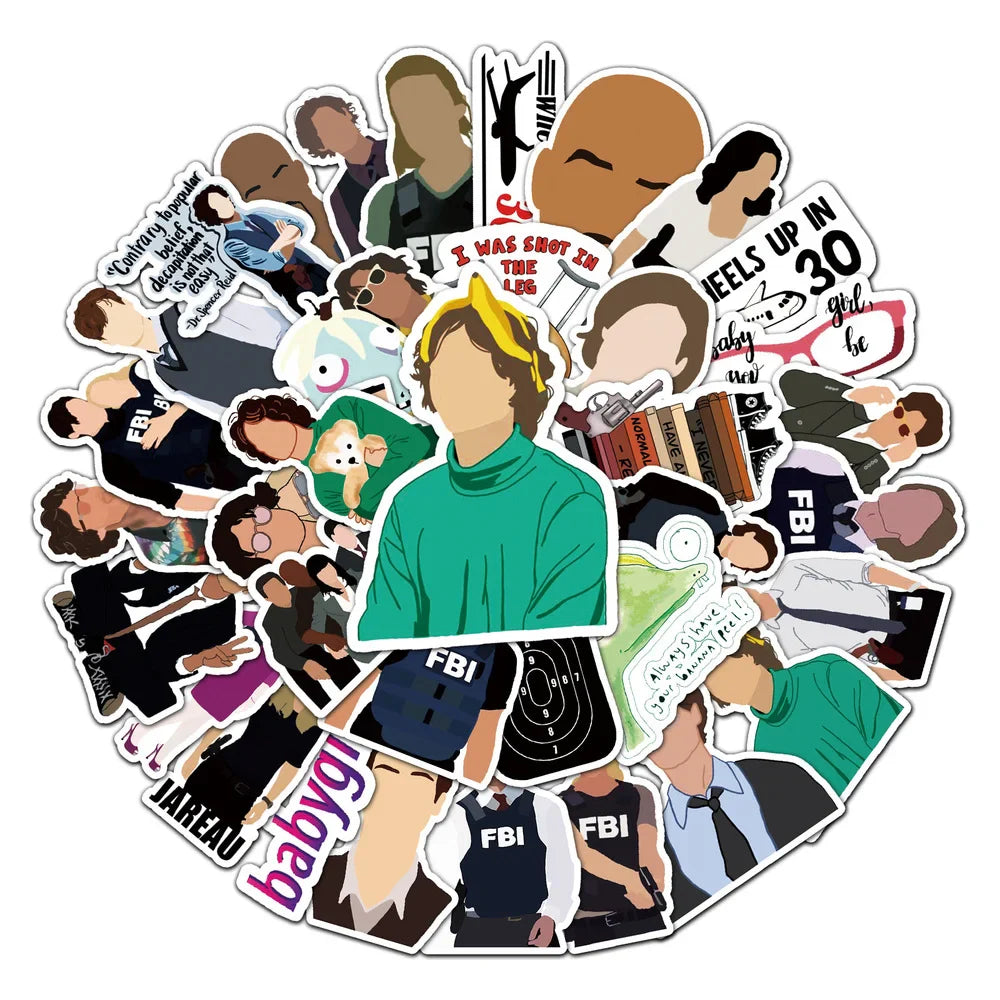 10/50PCS Classic TV Show Criminal Minds Stickers Laptop DIY Motorcycle Luggage Phone Guitar Skateboard Cool Sticker Decals Toys (ONLINE ORDER ONLY)