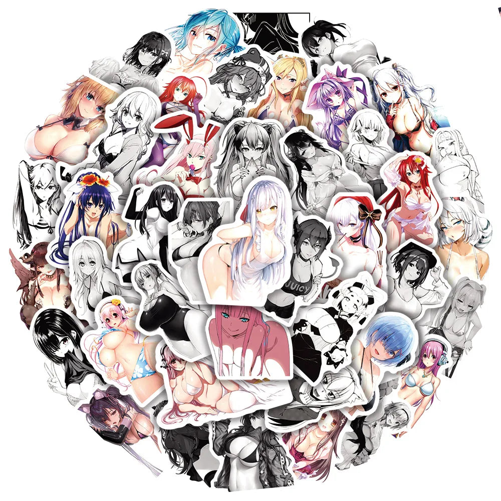Anime Hentai Bunny Girl Waifu Waterproof Stickers Decals (10/30/50/100pcs) (Online Order Only)
