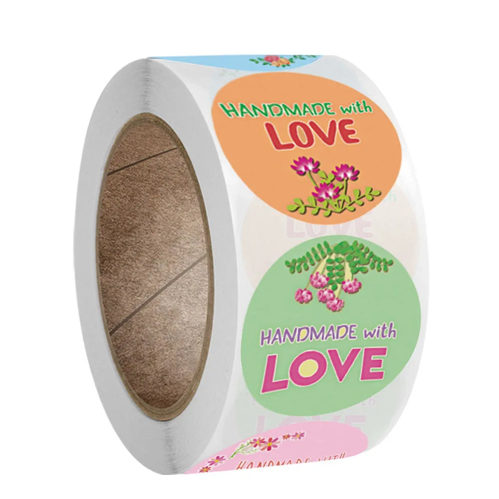 100-500pcs Love Shaped Label Sticker Scrapbooking Gift Packaging Seal Birthday Party Wedding Supply Stationery Sticker (Online Order Only)