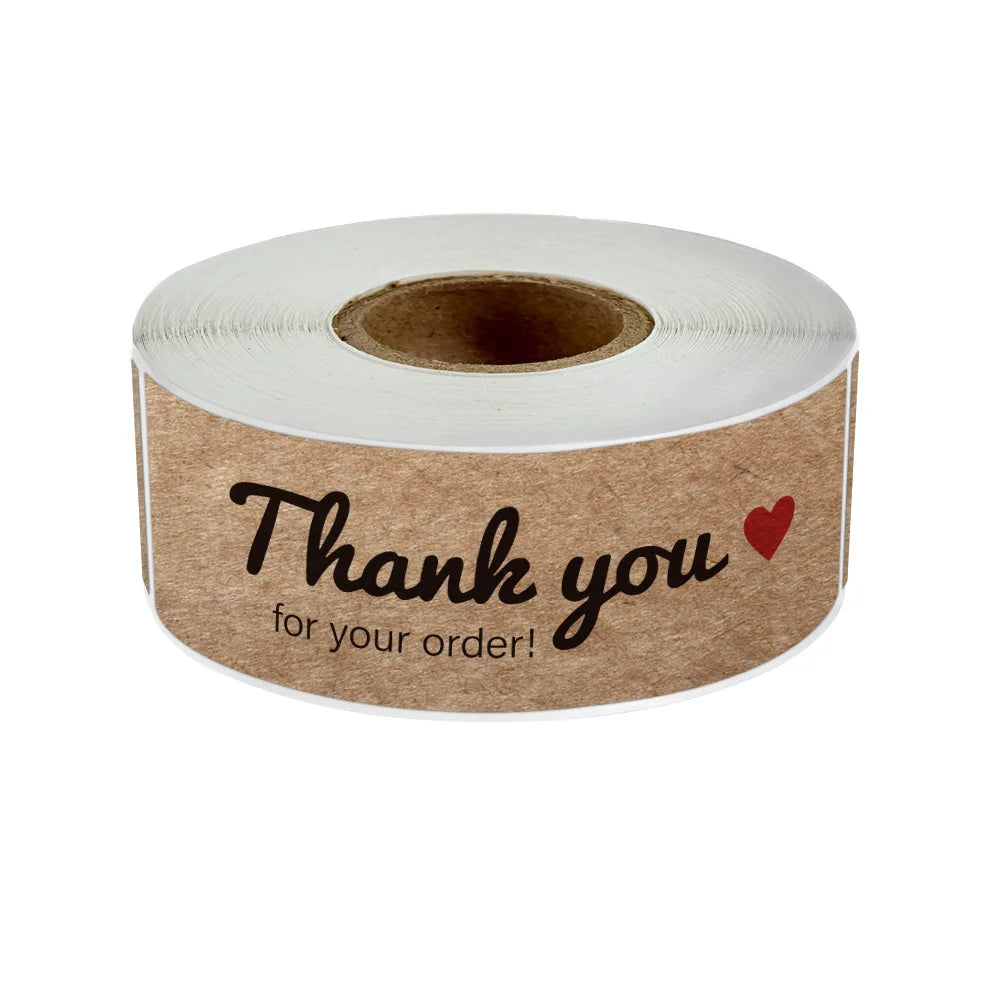 120pcs/roll Merry Christmas Stickers Cute Santa Claus Xmas Tree Thank You Labels For Gift Box Present Sealing Package Decoration (Online Order Only)