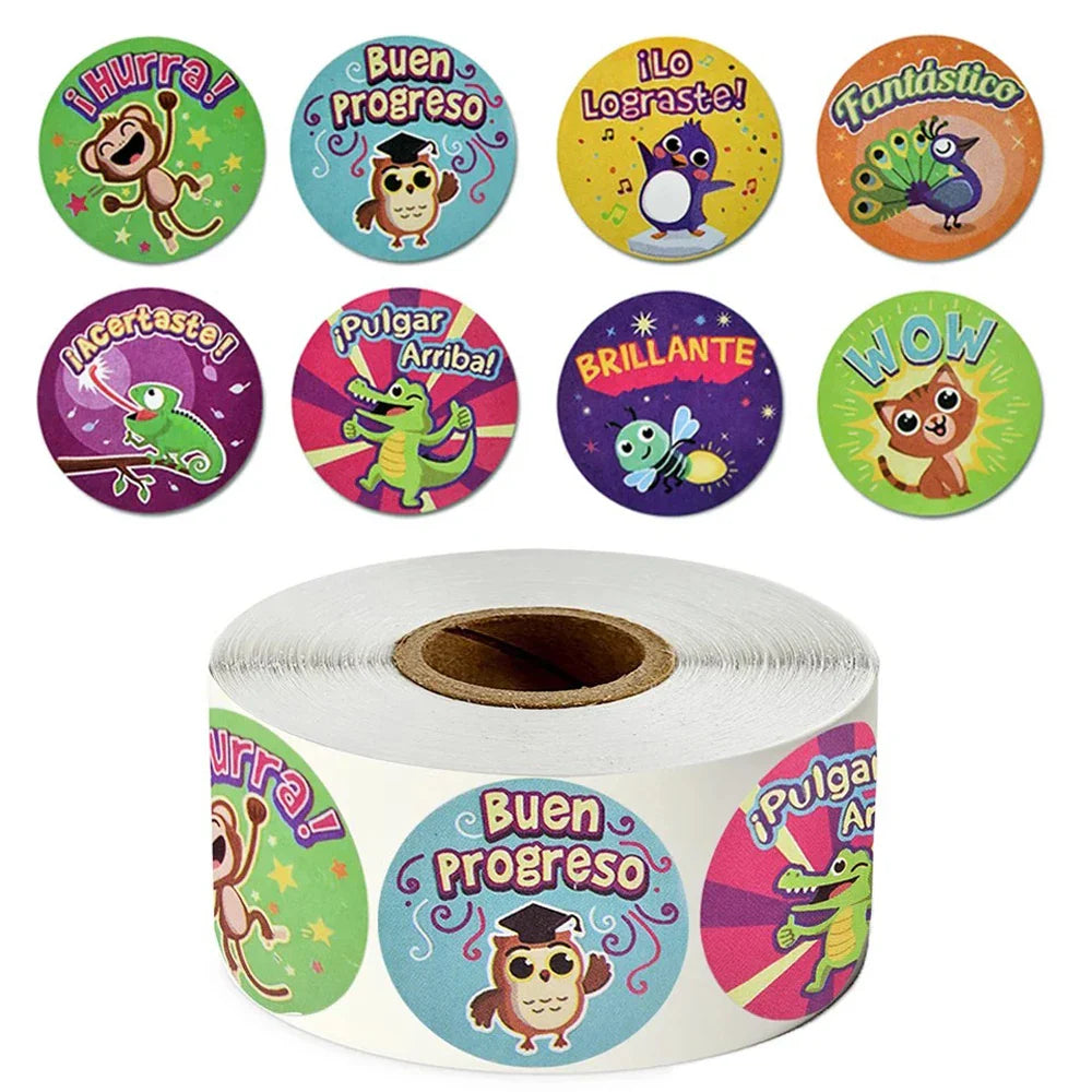 100-500pcs 8 Styles Round Cartoon Sun Smile Kids Reward Stickers Party Handmade Scrapbooking Gift Packaging Seal Label (ONLINE ORDER ONLY)
