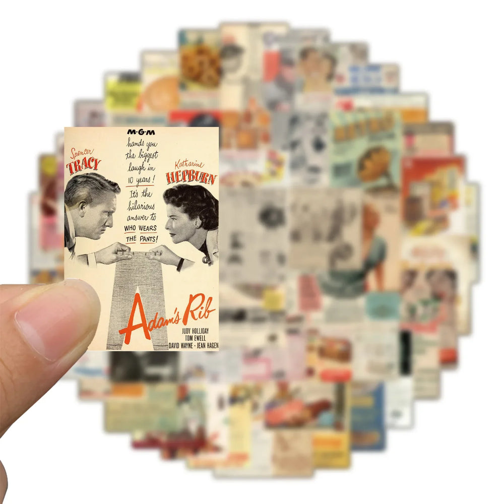 10/30/50PCS Vintage Stickers For Stationery Laptop Adesivos Craft Supplies Scrapbooking Material Custom Retro Decal Toy Stickers (ONLINE ORDER ONLY)
