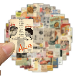 10/30/50PCS Vintage Stickers For Stationery Laptop Adesivos Craft Supplies Scrapbooking Material Custom Retro Decal Toy Stickers (ONLINE ORDER ONLY)