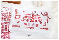 Laser Jewelry beaded Stickers Hand Account DIY Album Stick Label Decoration Scrapbooking Material Sticker Kawaii Stationery (ONLINE ORDER ONLY)
